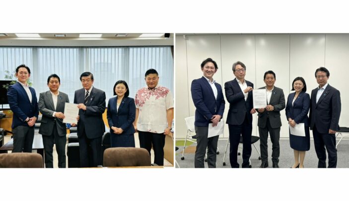 自民党シェアリングエコノミー推進議員連盟より、伊東地方創生担当大臣、平デジタル大臣に地方創生2.0の促進に向けた提言を申し入れました